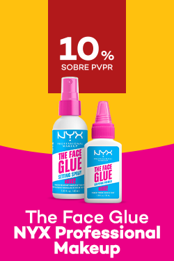 Dois produtos fixadores de maquilhagem The Face Glue da marca NYX com 10% sobre preço de Venda ao Público Recomendado